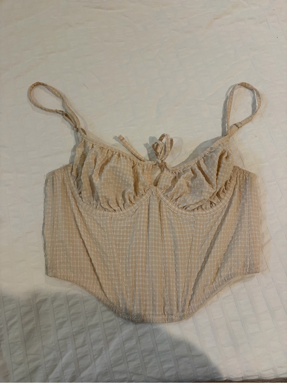 urban outfitters gingham corset